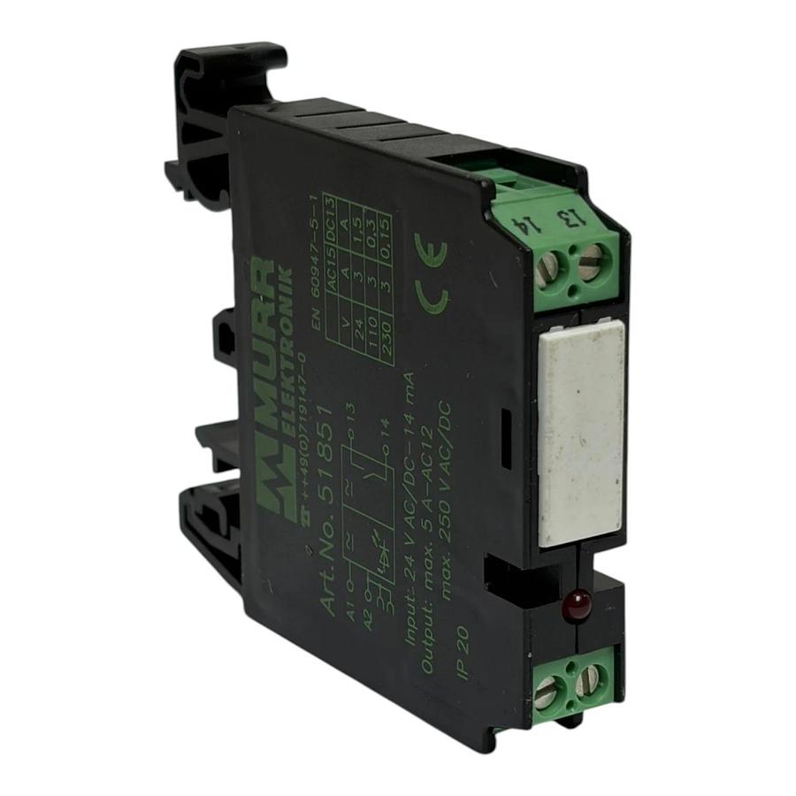 Murrelektronik 51851 Interface Relay Module 24V AC/DC 5A 250V DIN Rail - NSNP