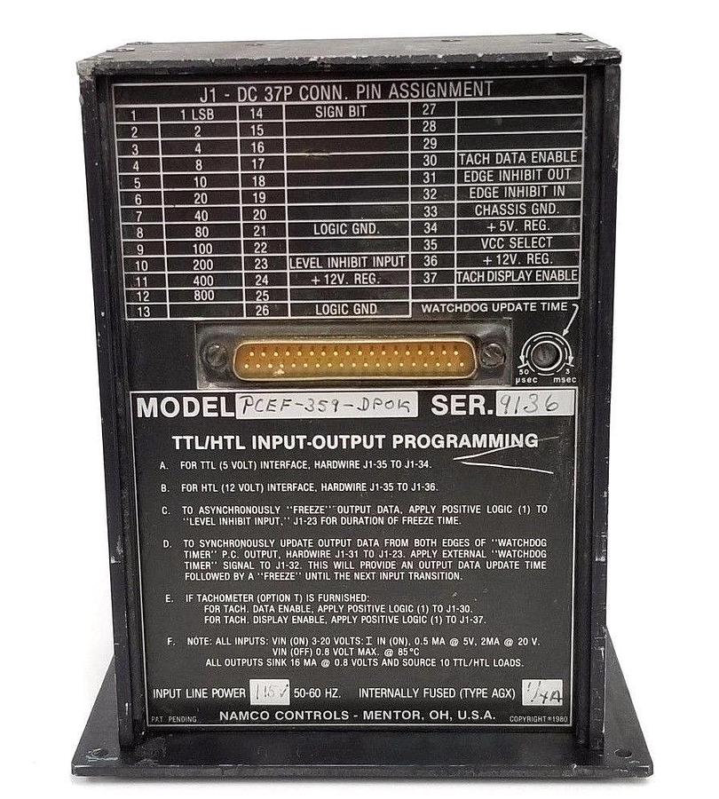 Used C & A PRODUCTS PCEF-359-DP0K DISPLAY PCEF-359-DPOK, 115V 50/60HZ