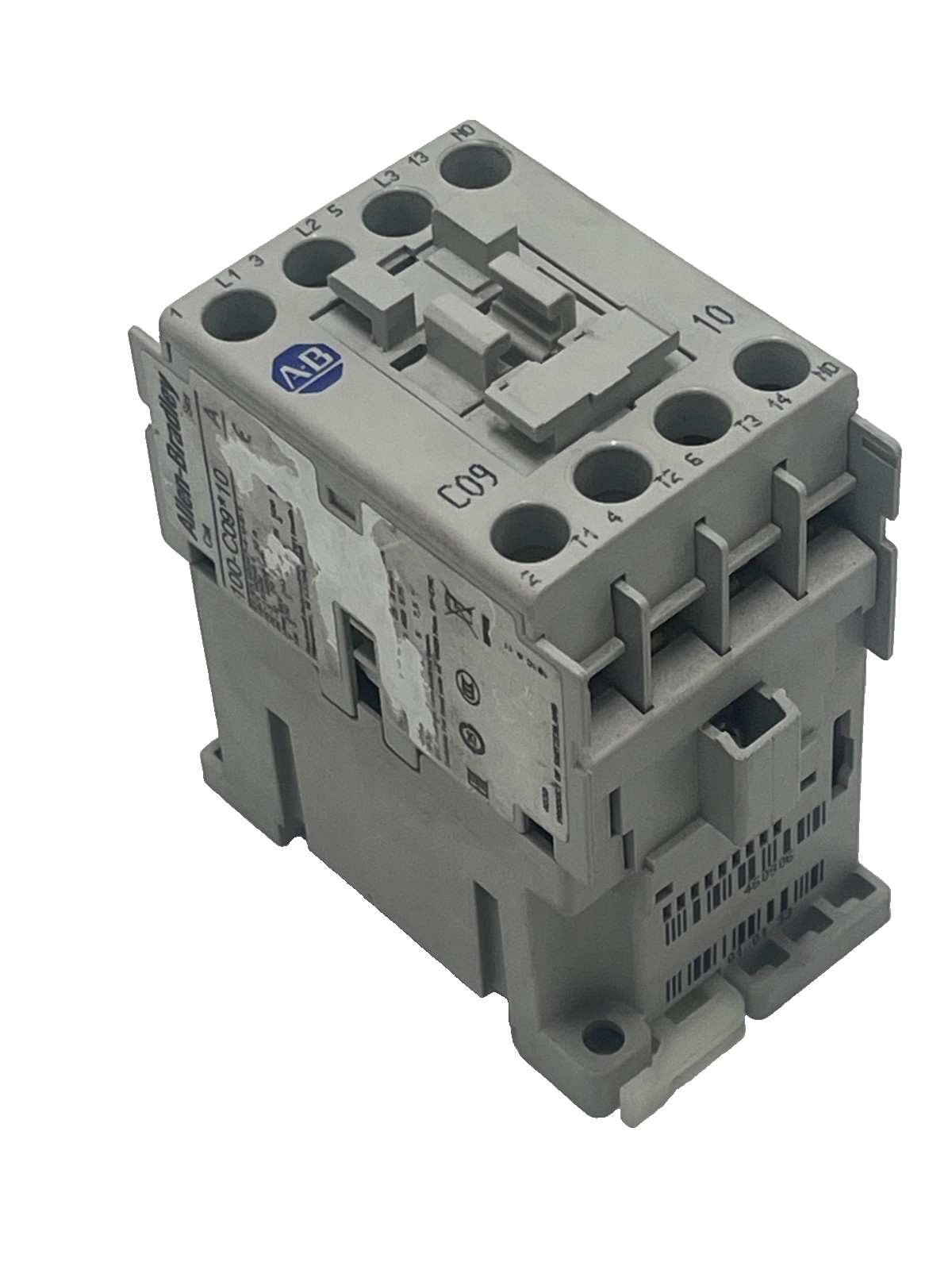 Used ALLEN BRADLEY 100-C09*10 SER A IEC CONTACTOR 3-POLE 9A, 110/120V 100-C09D10 NSNP
