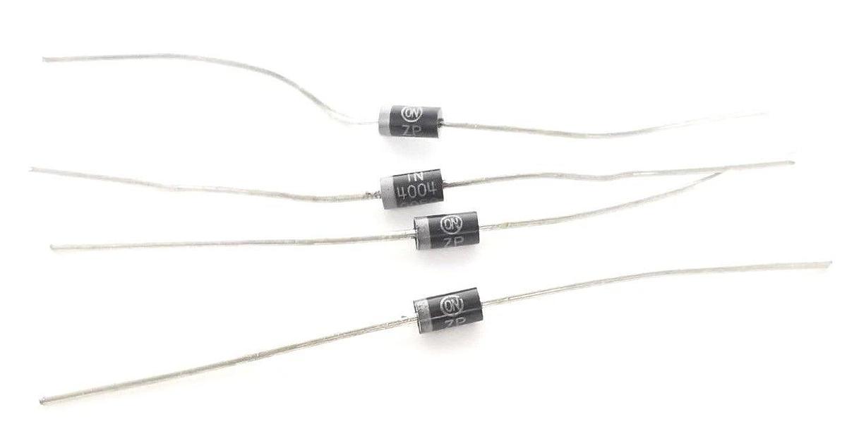LOT OF 4 NEW GENERIC 1N4004 DIODES 1AMP 400V