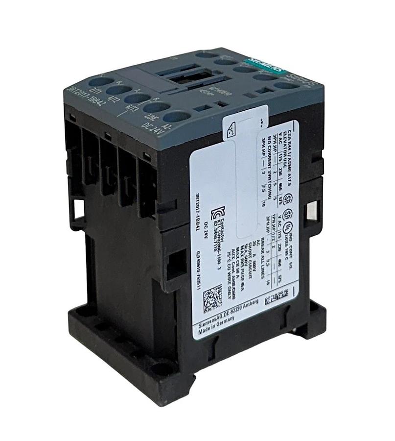 Used 3 SIEMENS 3RT2017-1BB42 / 3RT20171BB42 SIRIUS CONTACTORS 24VDC 5.5kW/400V NSMP