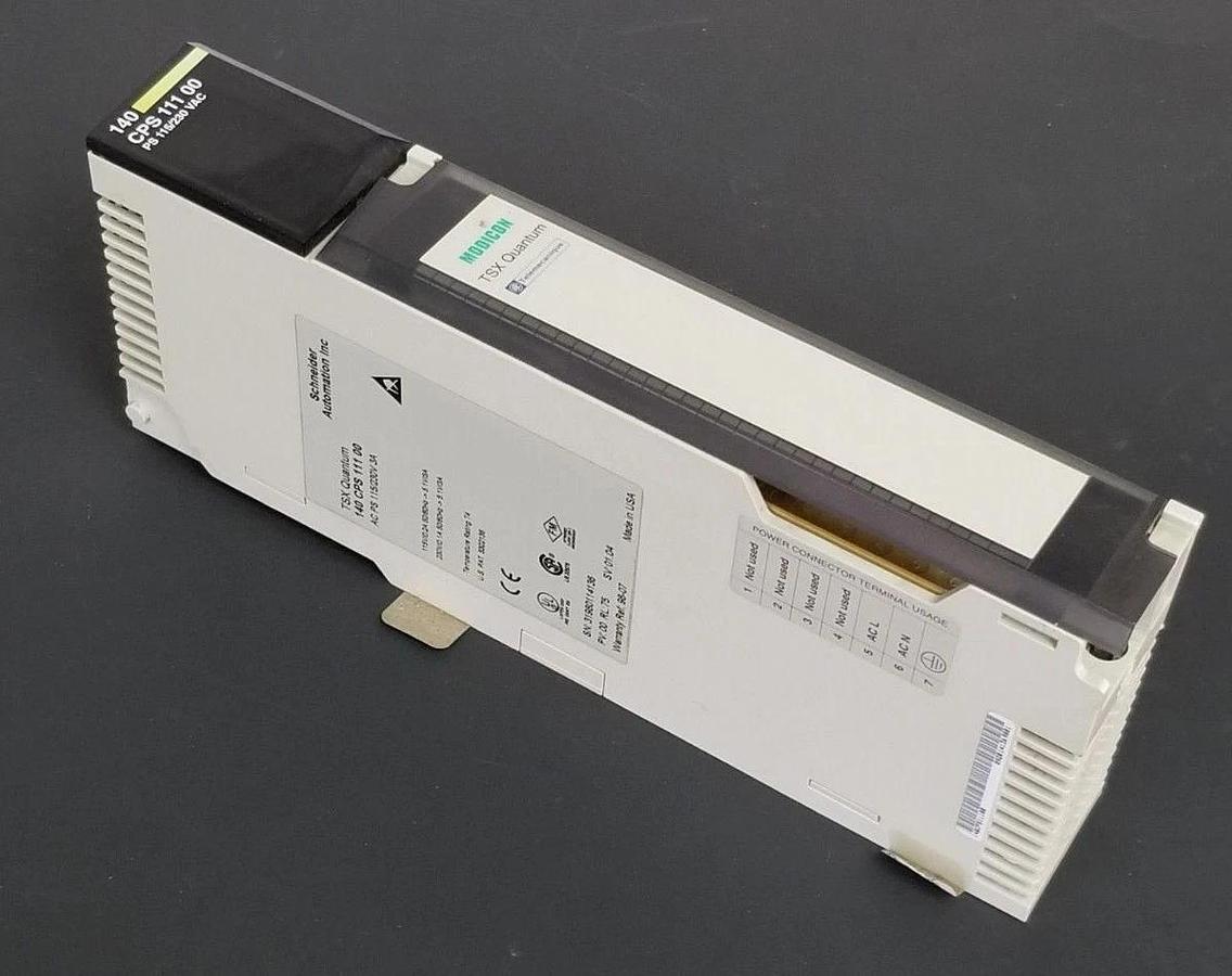 Used SCHNEIDER AUTOMATION 140 CPS 111 00 POWER SUPPLY 115/230V 3A PV: 00 RL: 75