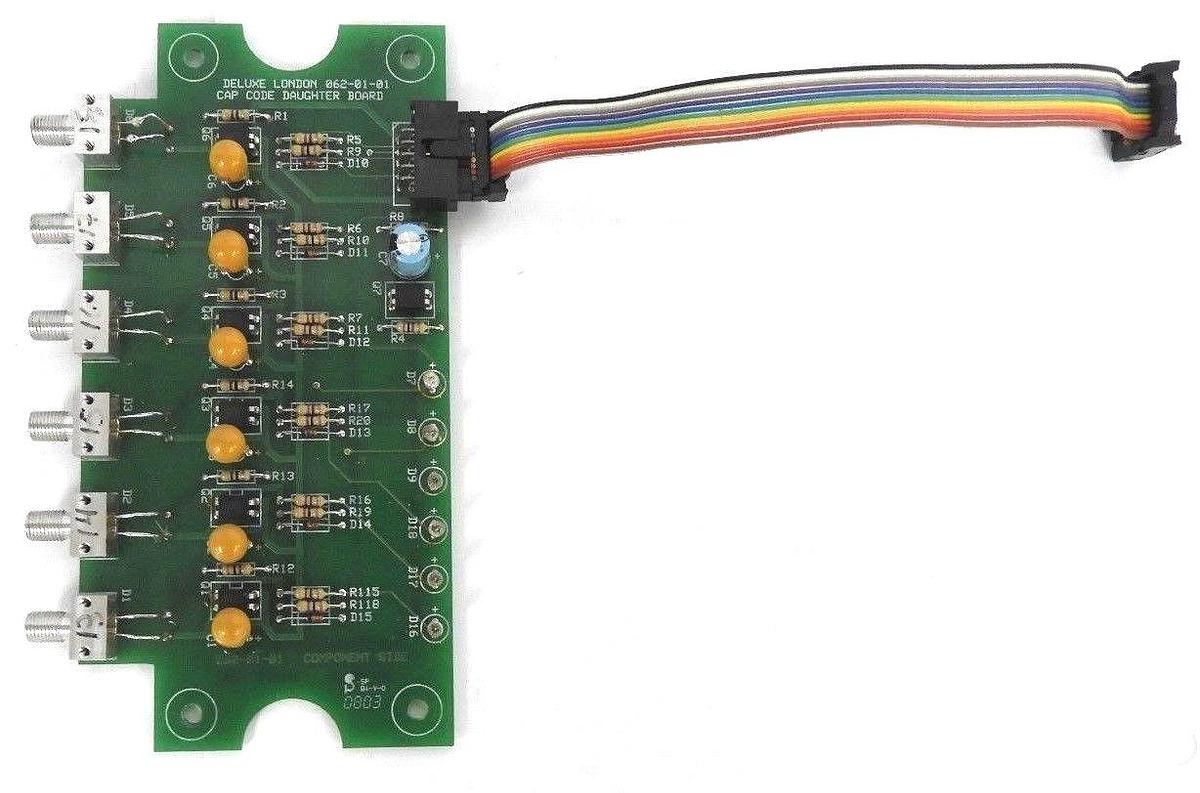 Used LOT OF 3 DELUXE LONDON 062-01-01 CAP CODE DAUGHTER BOARDS W/ RIBBON CABLE