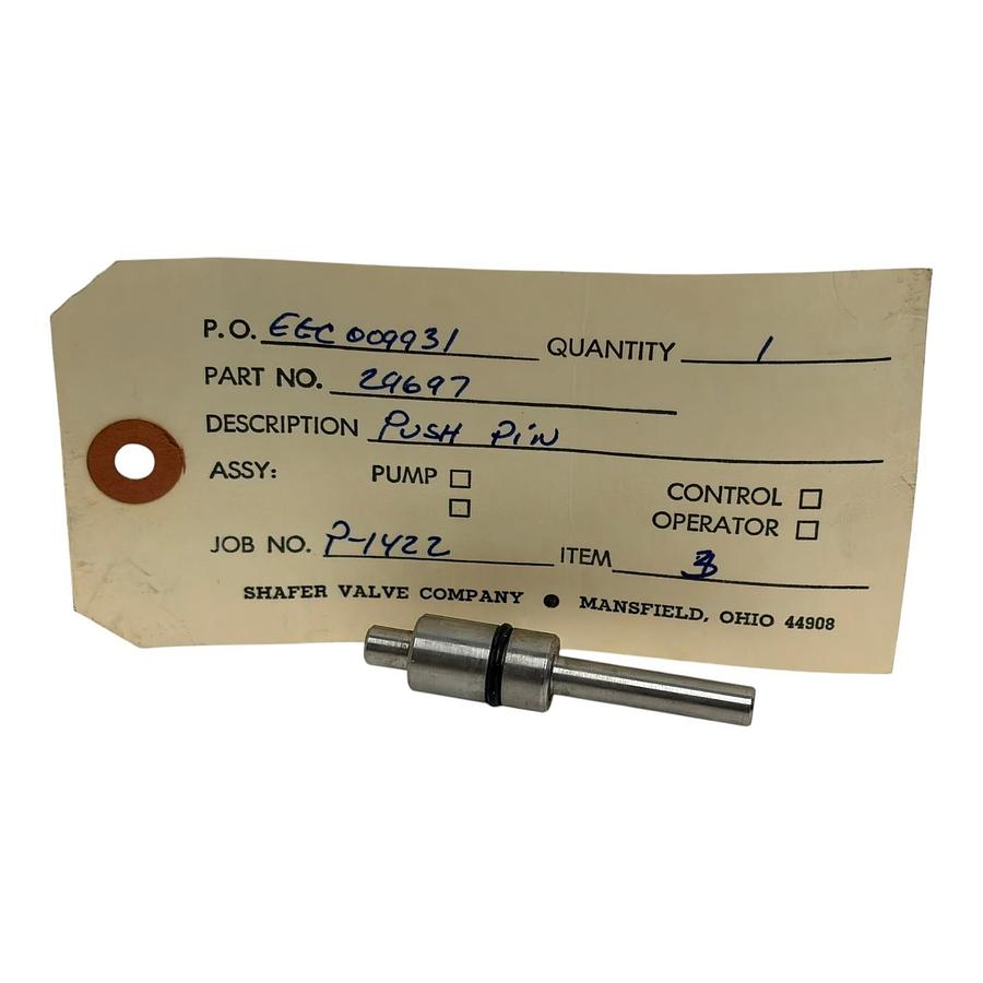 Used Shafer Valve Co Push Pin 29697 Actuator Control Component OEM Replacement Part