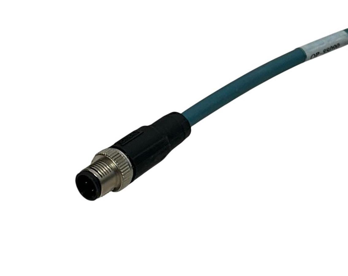 Used KEYENCE OP-88090 / OP88090 OEM SZ-V SERIES EtherNet CABLE M12 4-PIN 5M NSNP