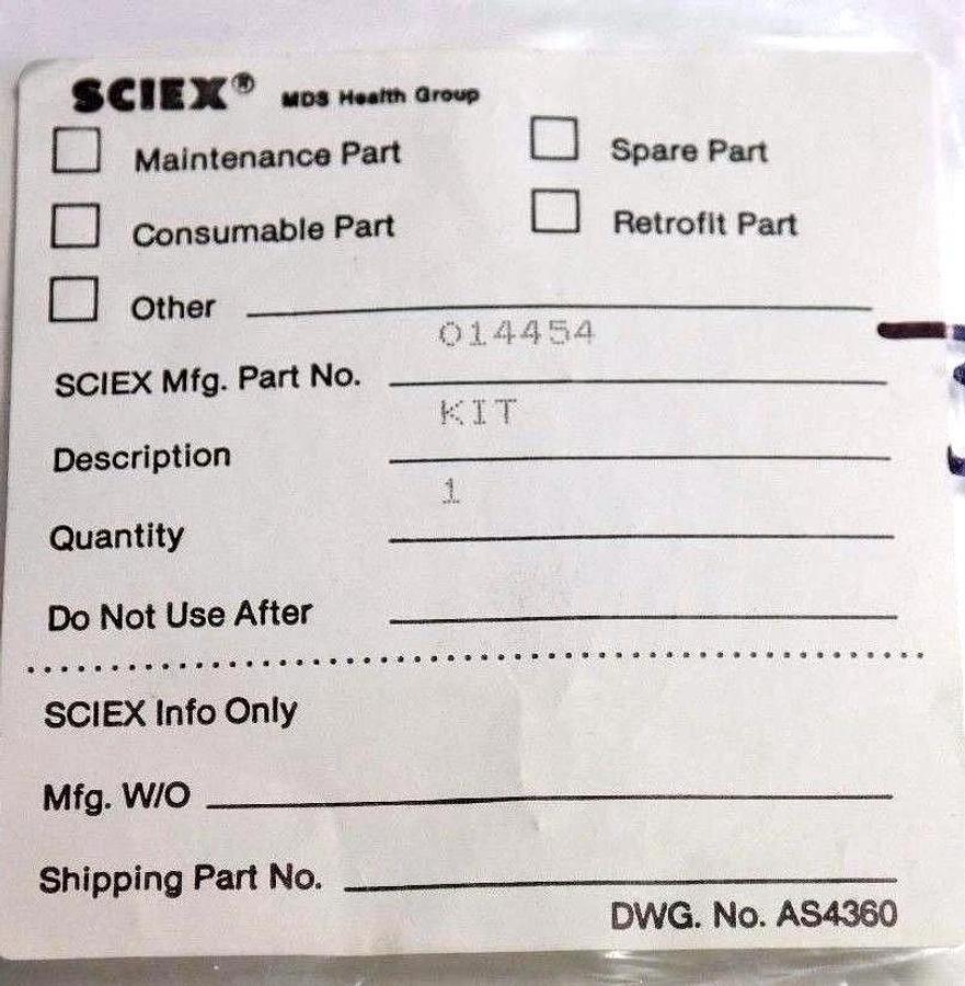 Used NEW AB SCIEX 014454 KIT 014452 REV. C, 015812-B, 014455 REV. C, AS4360