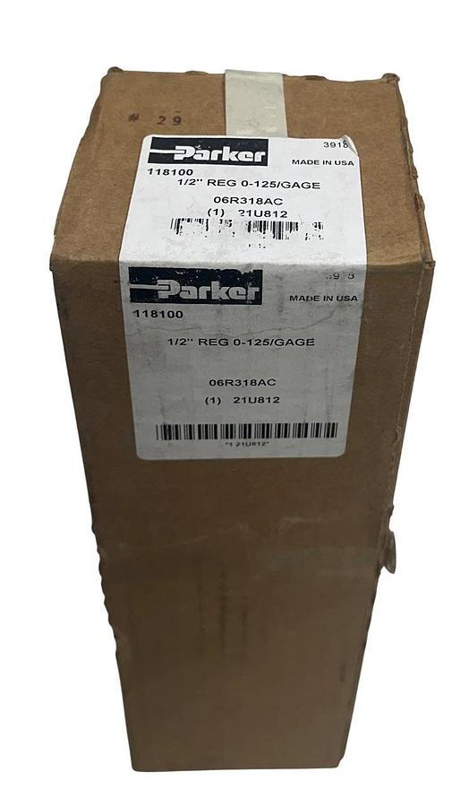 PARKER 06R318AC / 21U812 / 118100 REGULATOR 1/2'' REG 0-125/GAGE OEM NSMP