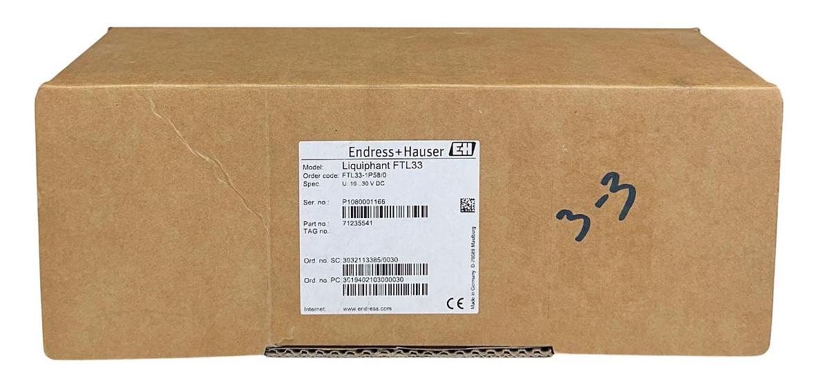 Used ENDRESS+HAUSER FTL33-1P58/0 / FTL33-CA4M3AB3CJ Liquiphant FTL33 10-30VDC NSMP
