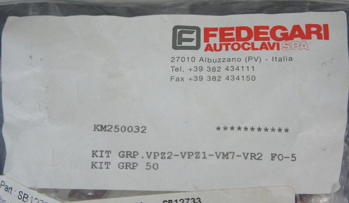 Used NEW FEDEGARI AUTOCLAVI SPA KM250032 CLUSTER VALVE REBUILD KIT GROUP 50