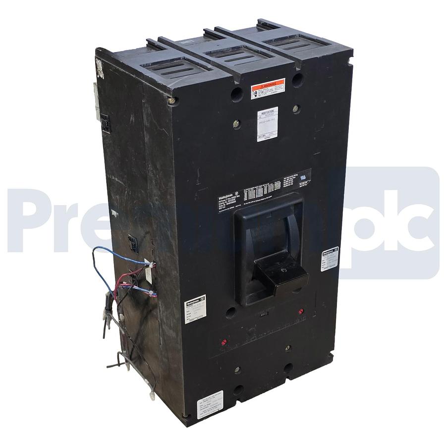 Used Westinghouse PB22500F 2500A 2-Pole 600V Circuit Breaker 654D456G05 w/ 2000A Trip