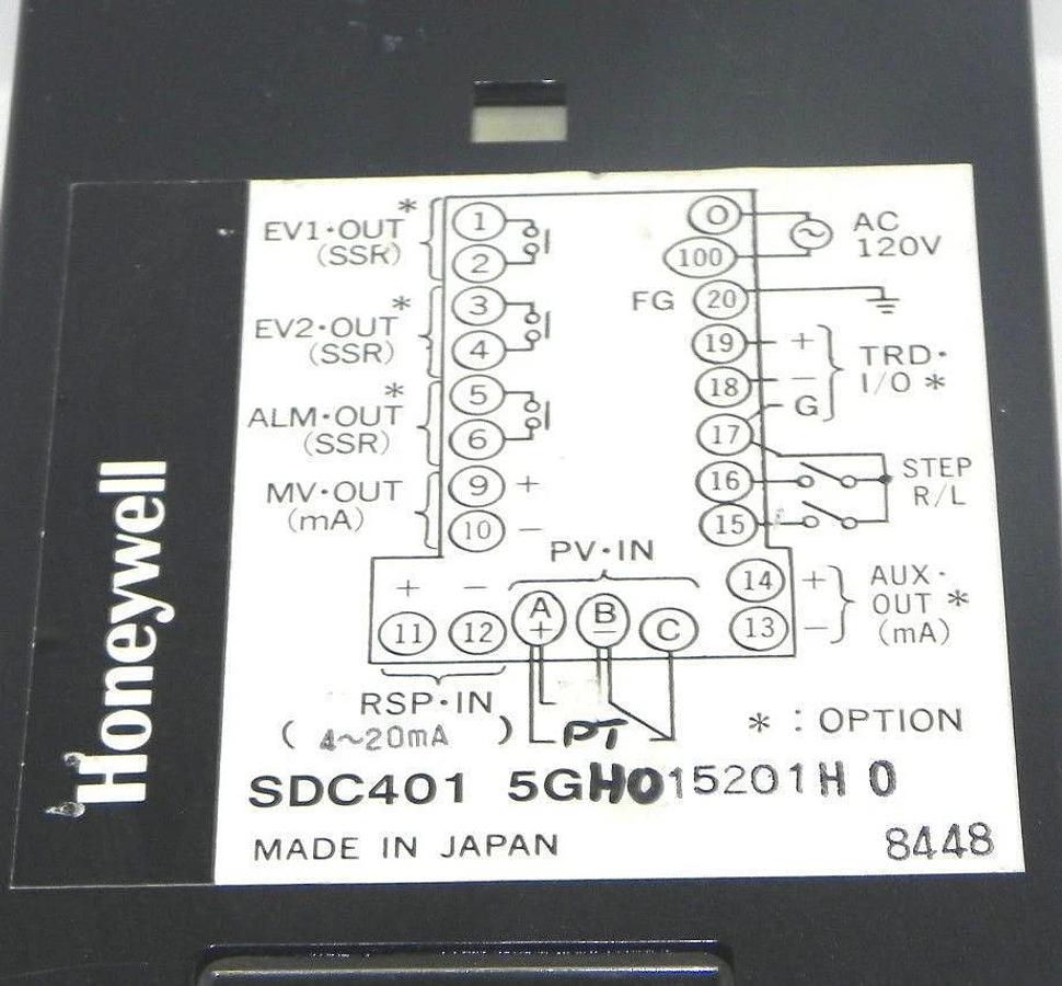 Used HONEYWELL SDC401 PROCESS CONTROL SDC4015GH015201H0