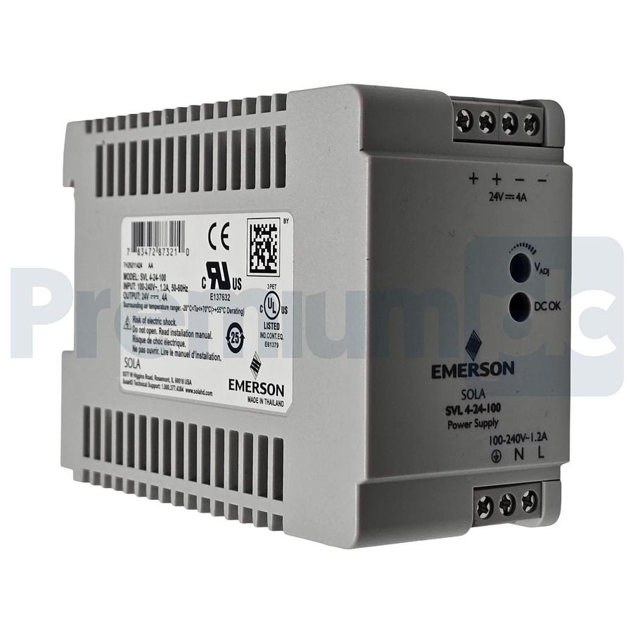 Emerson SolaHD SVL 4-24-100 Power Supply In: 100-240V Out: 24VDC 100W SVL424100