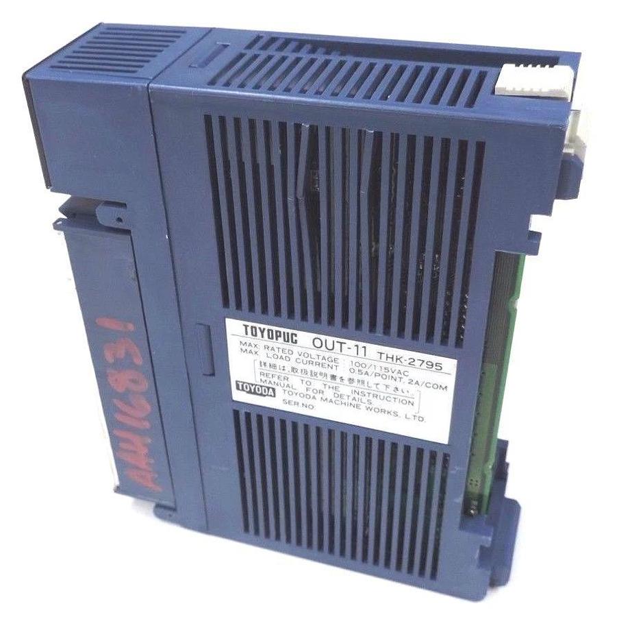 Used TOYOPUC OUT-11 OUTPUT MODULE THK-2795, 100/115VAC, 0.5A/POINT, 2A/COM