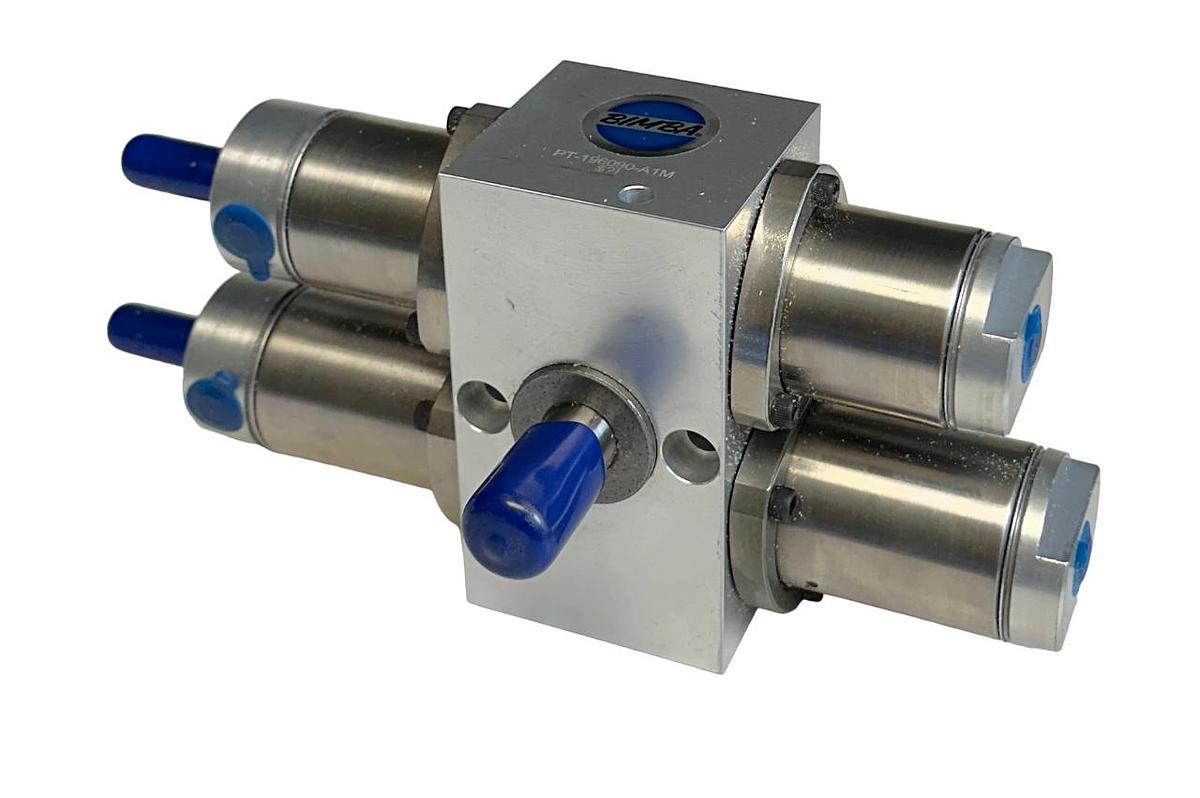 Used NEW BIMBA PT-196090-A1M / PT196090A1M PNEU-TURN ROTARY ACTUATOR B1-1/2'' NSNP