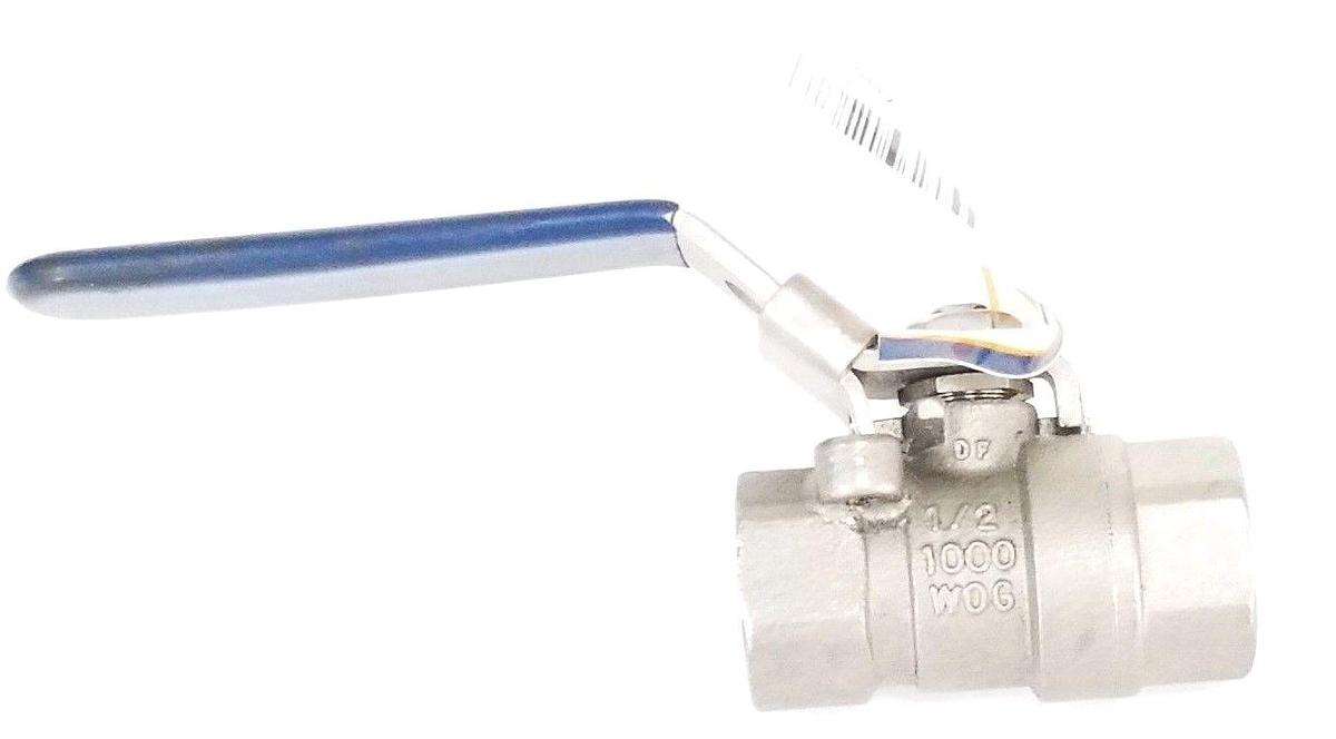 Used NEW PROFITTER 1/2" STAINLESS STEEL BALL VALVE 0427110 FULL PORT 1000 WOG