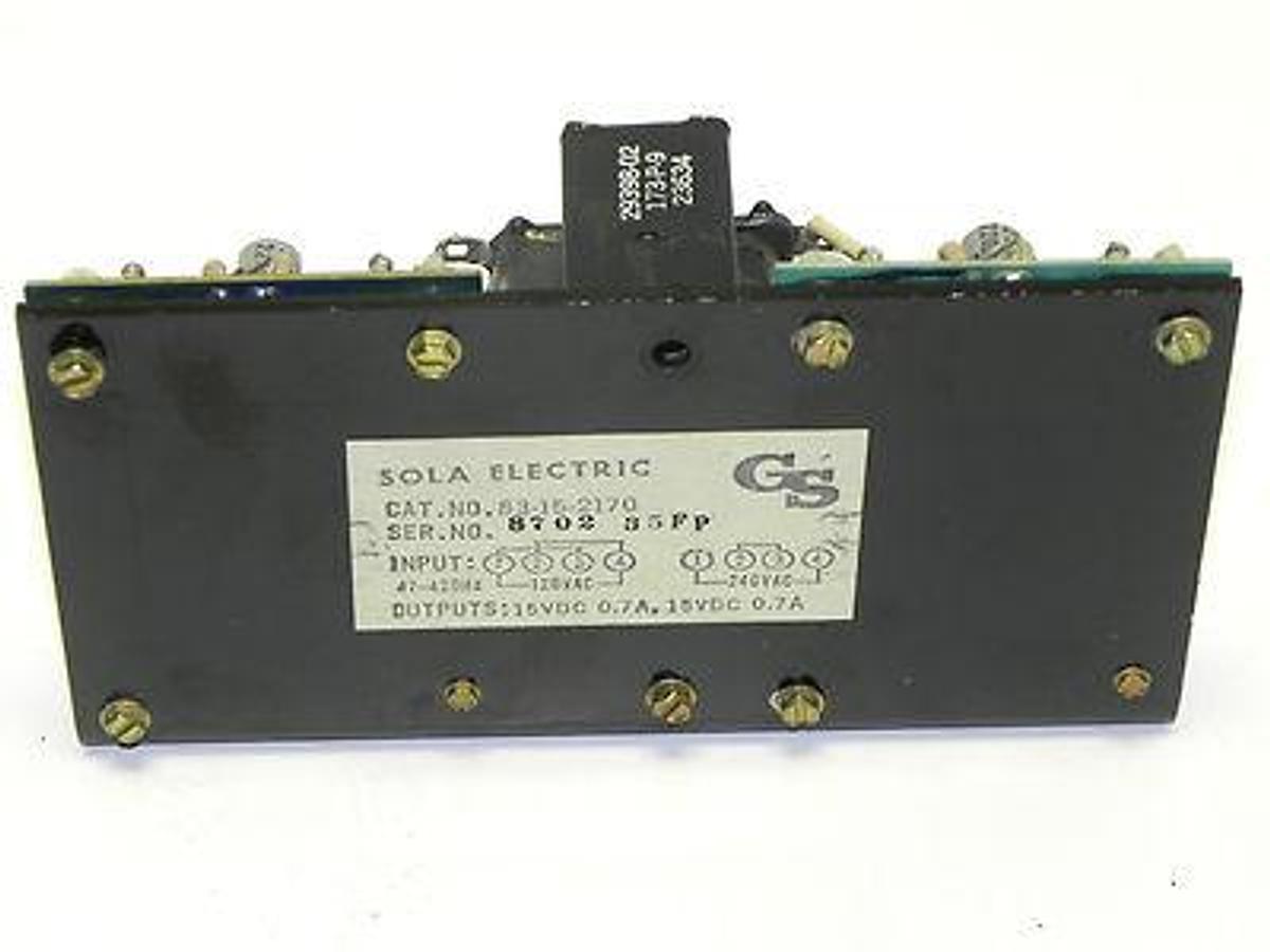 Used SOLA ELECTRIC 83-15-217-0 POWER SUPPLY 83152170