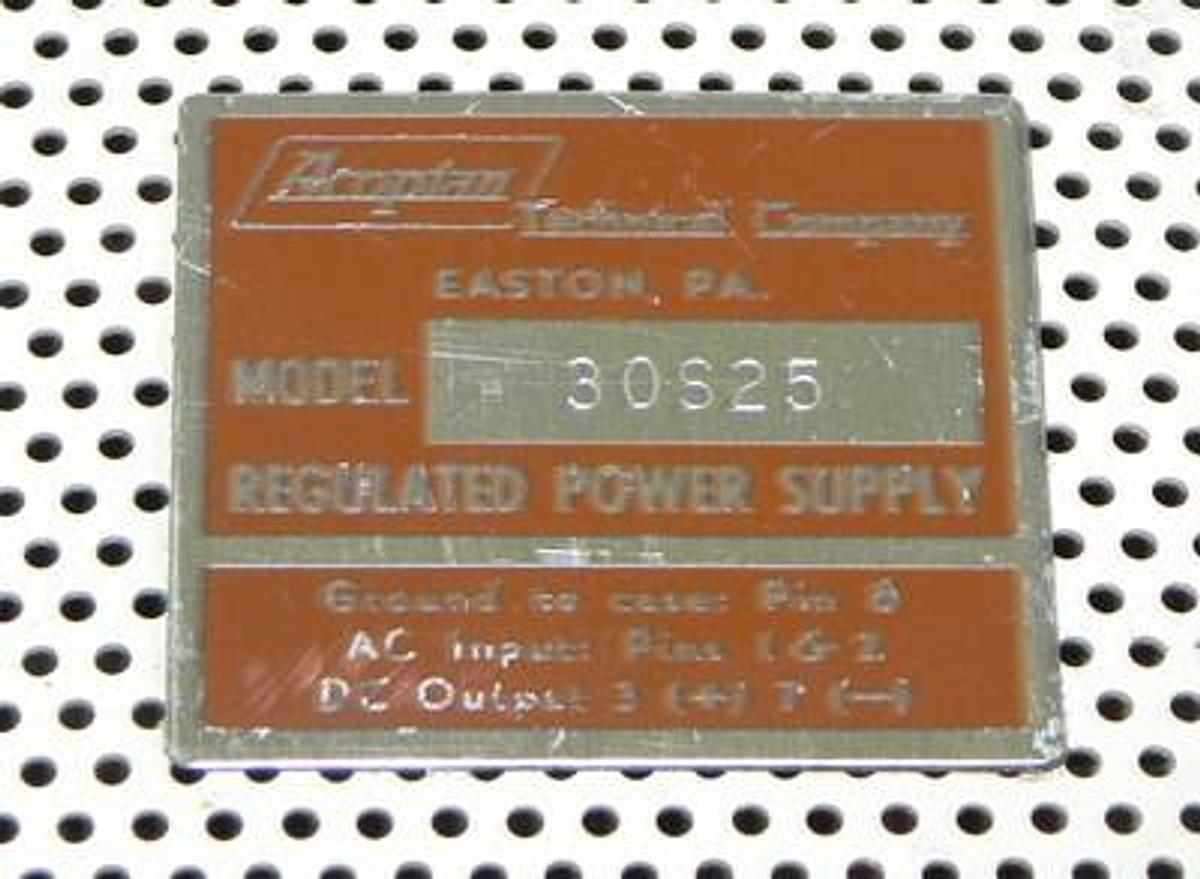 Used ACOPIAN 30S25 REGULATED POWER SUPPLY W/ RDI 620-0049 REV. A RELAY BOARD