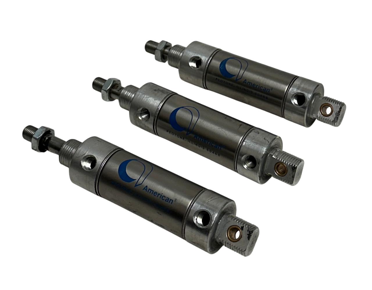Used 3 AMERICAN 1250DVS-0.87-2-32 / 1250DVS087232 PNEUMATIC CYLINDERS SINGLE-ROD USNP
