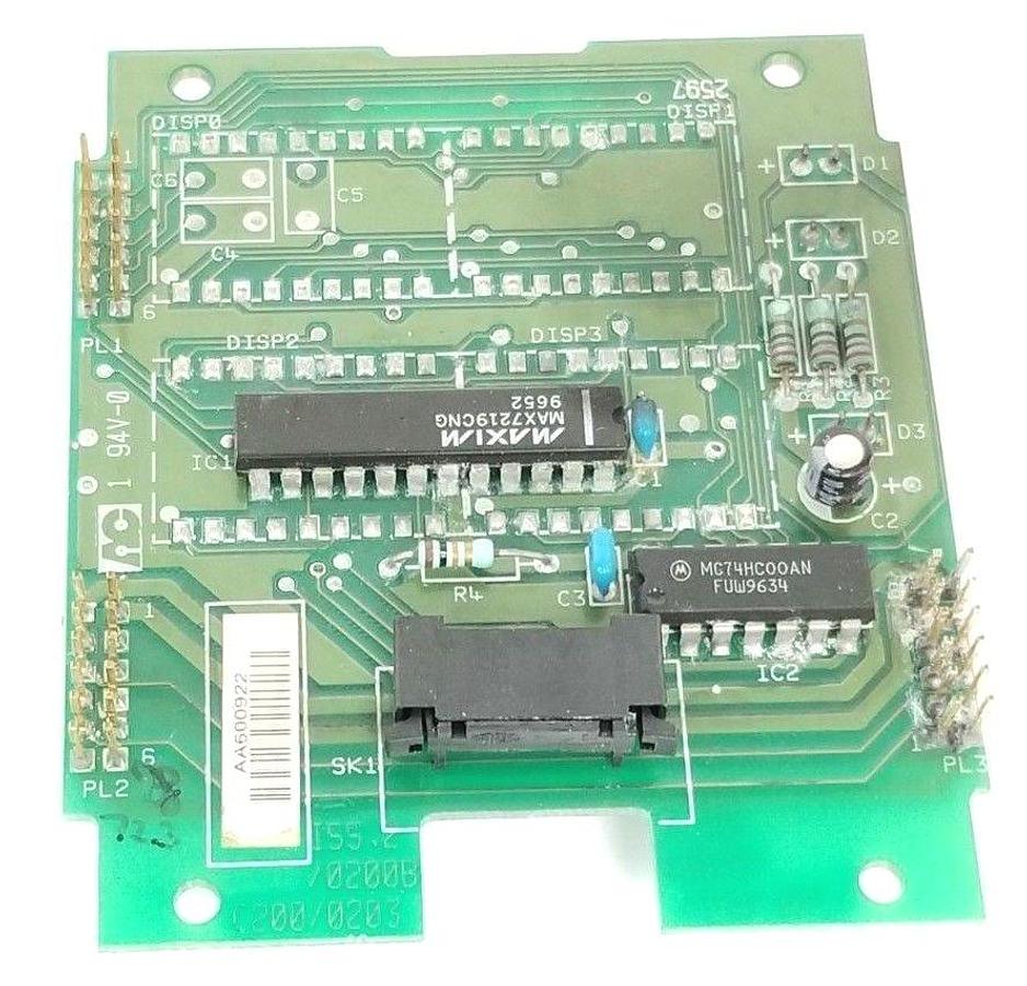 Used ABB C200/0203/0200B COMMANDER 200 DISPLAY BOARD ISS. 2 C200/0203/0200A