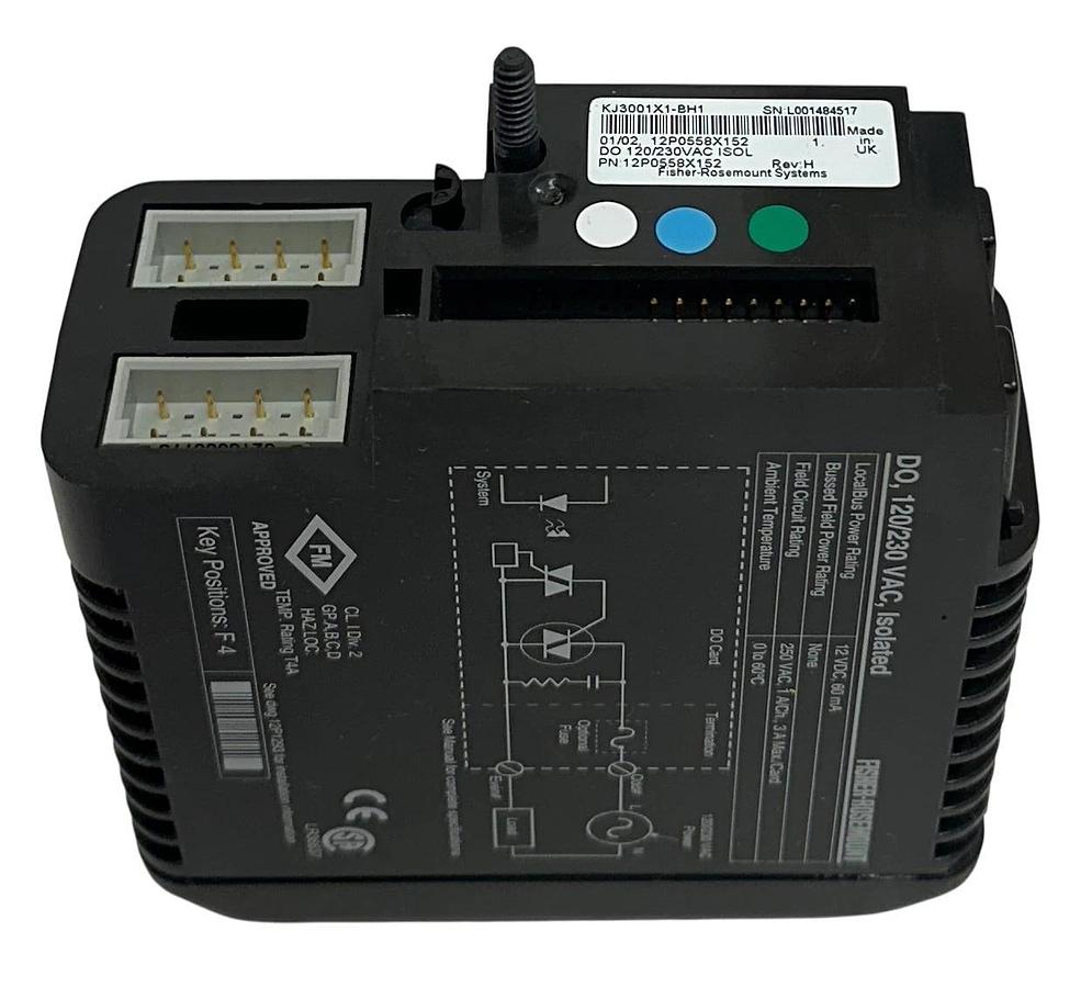 Used ROSEMOUNT DeltaV KJ3001X1-BH1 / 12P0558X152 DISCRETE OUTPUT MODULE 120/230V USNP