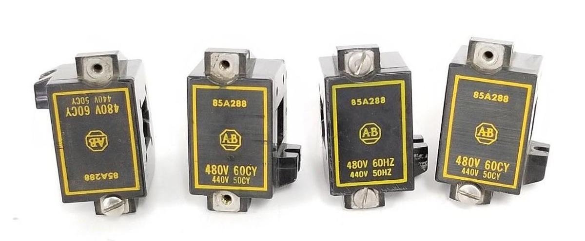 Used LOT OF 4 ALLEN BRADLEY 85A288 OPERATING COILS 480V 60HZ, 440V 50HZ