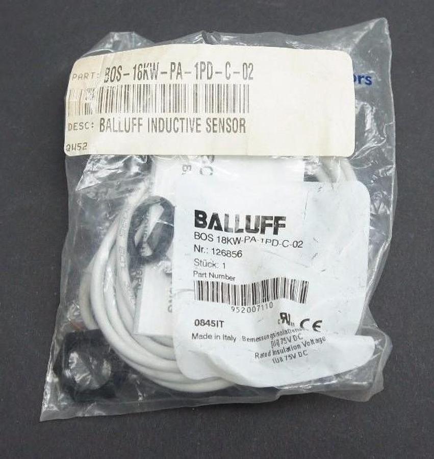 Used NIB BALLUFF BOS-18KW-PA-1PD-C-02 INDUCTIVE SENSOR,126856, BOS18KWPA1PDC02