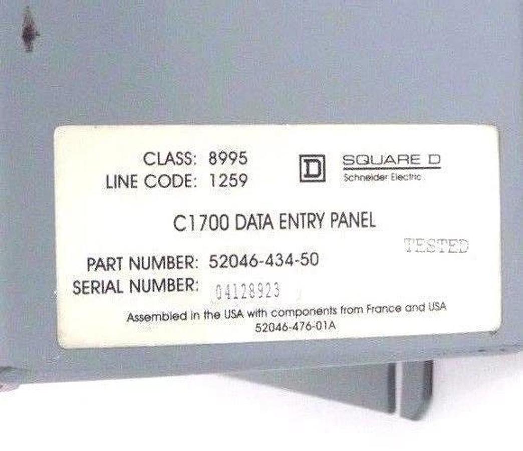 Used SQUARE D 52046-434-50 C1700 DATA ENTRY PANEL MAGELIS XBT-PM027110 5204643450