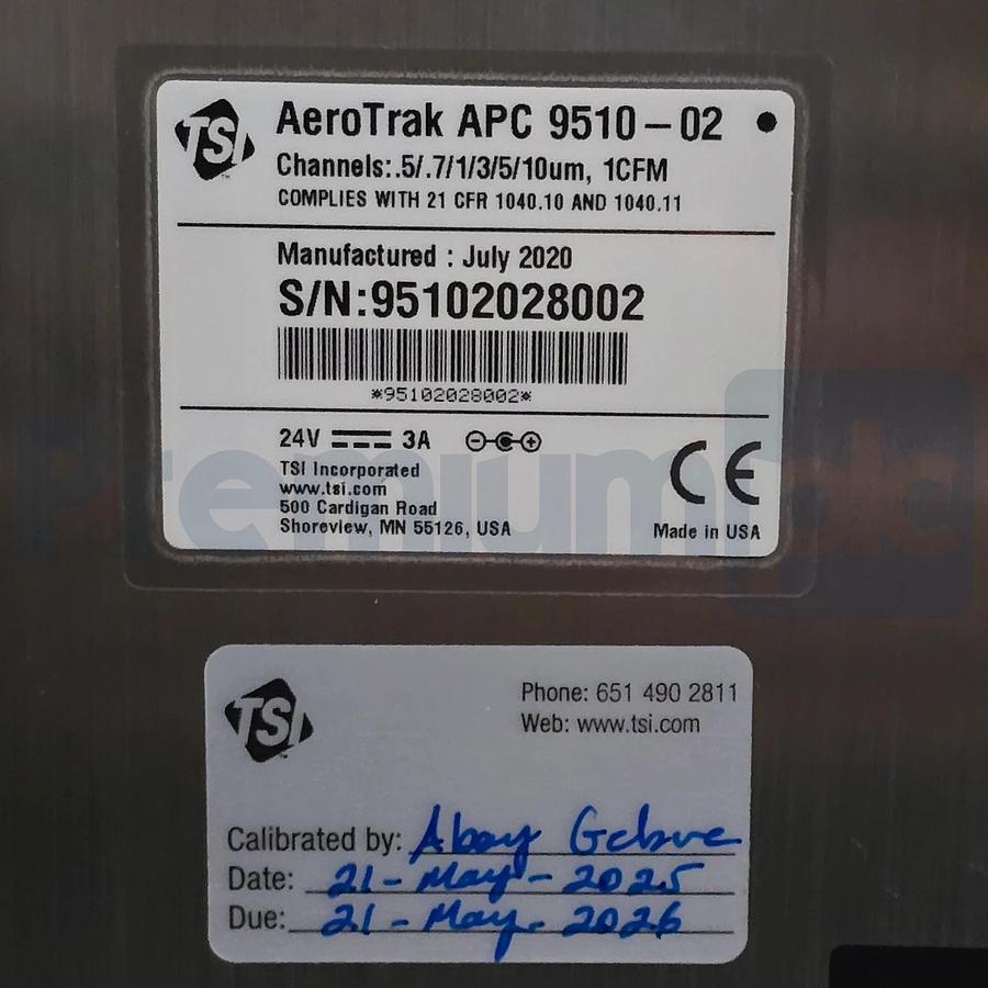 Used TSI AeroTrak APC 9510-02 | 9510 Portable Particle Counter 0.5-25µm 1.0 CFM USPI
