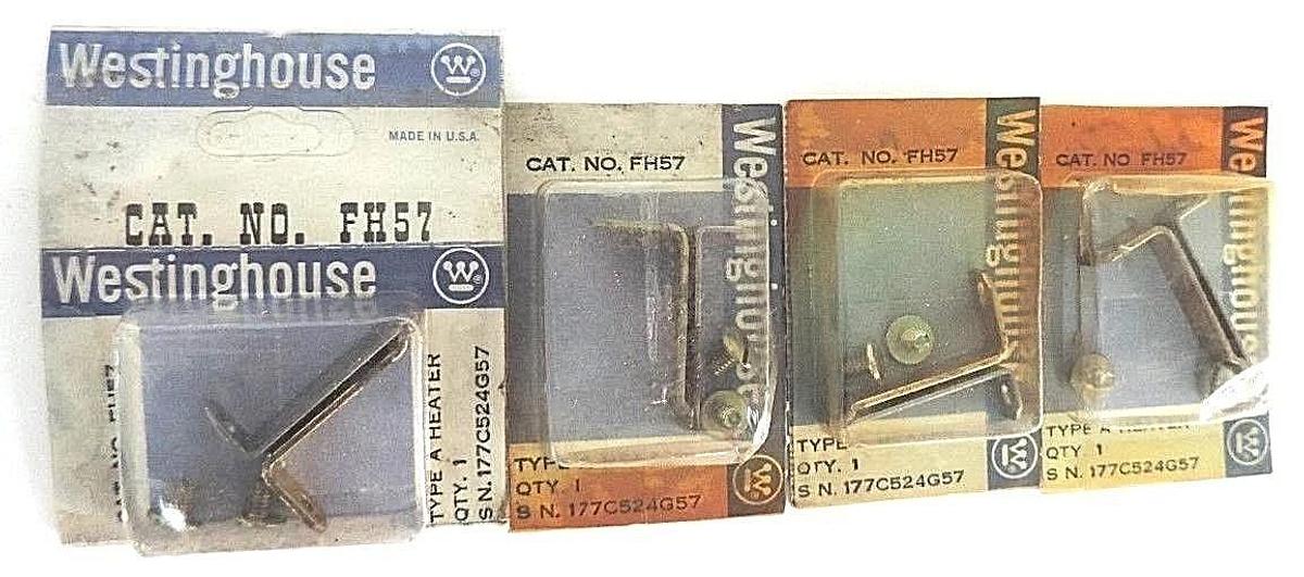 Used LOT OF 4 NEW WESTINGHOUSE FH57 HEATER ELEMENTS TYPE A