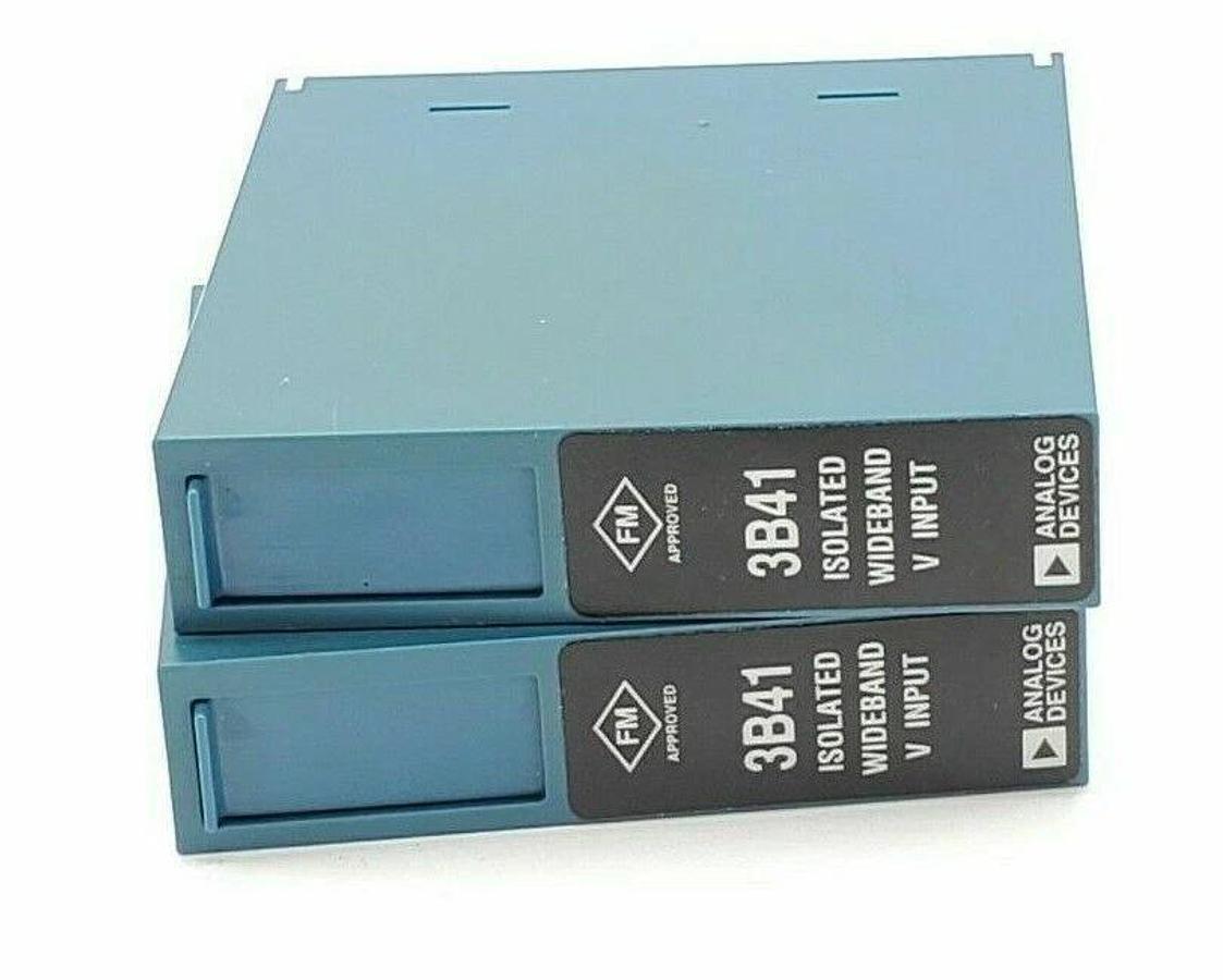 Used LOT OF 2 ANALOG DEVICES 3B41-00 ISOLATED WIDEBAND V INPUT MODULES 3B4100