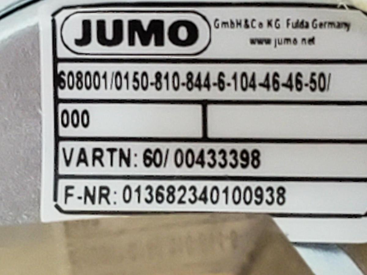Used NEW JUMO 608001 THERMOMETER 60/ 00433398 0-80DEG C, 50MM, 260, 03777710