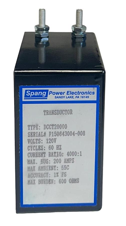 NEW GE MULTILIN SPANG DCCT20000 / X400-0005 TRANSDUCTOR TRANSFORMER 120V NSNP