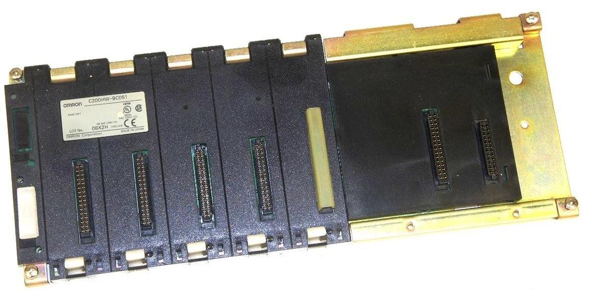 Used OMRON C200HW-BC051 5 SLOT CPU BACKPLANE, C200HWBC051