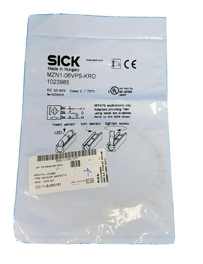 Used NEW SICK MZN1-06VPS-KRD MAGNETIC SENSOR 1023985