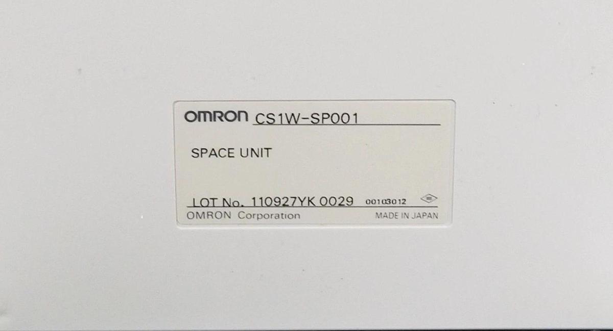 Used OMRON CS1W-BC102 SLOT RACK BASE UNIT W/ (3) CS1W-SP001 SPACE UNITS