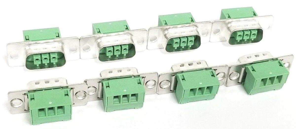 Used LOT OF 8 NEW GENERIC 3 PIN FEMALE CABLE CONNECTORS