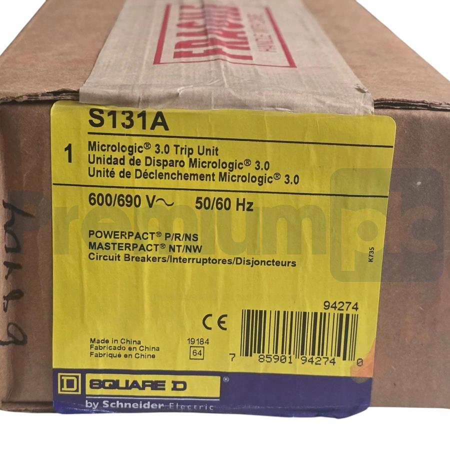 Used Square D S131A Micrologic 3.0 Electronic Trip Unit Powerpact Masterpact 94274 FS