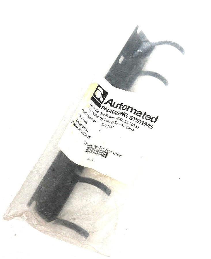 Used NEW AUTOMATED PACKAGING SYSTEMS 58114A1 FINGER GUIDE