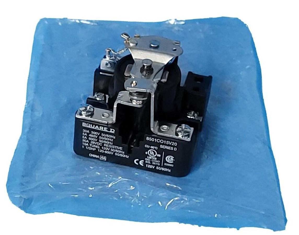 Used NEW SQUARE D 8501CO15V20 /D POWER RELAY 50/60Hz