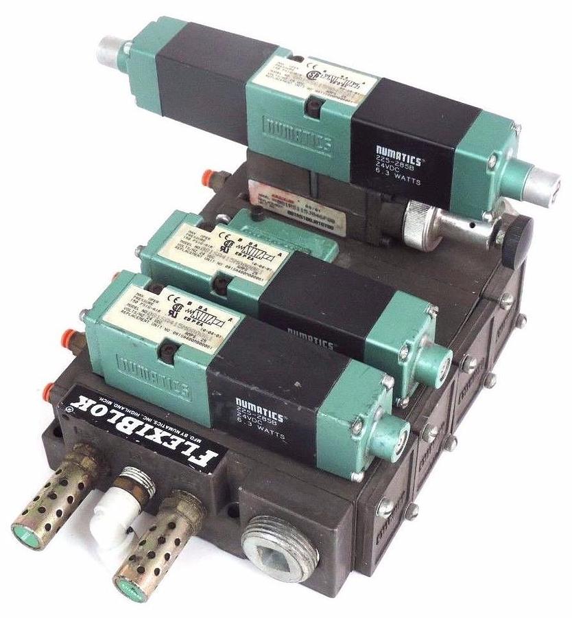 Used NUMATICS 081SS615M000048S61, 081SS615M048S61 SOLENOID VALVES W/ 081RS115J046F00
