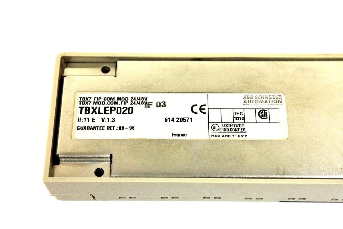 Used NIB SCHNEIDER ELECTRIC TELEMECANIQUE TBXLEP020 TBX7 MODCOM.FIP 24/48V TBX-LEP020
