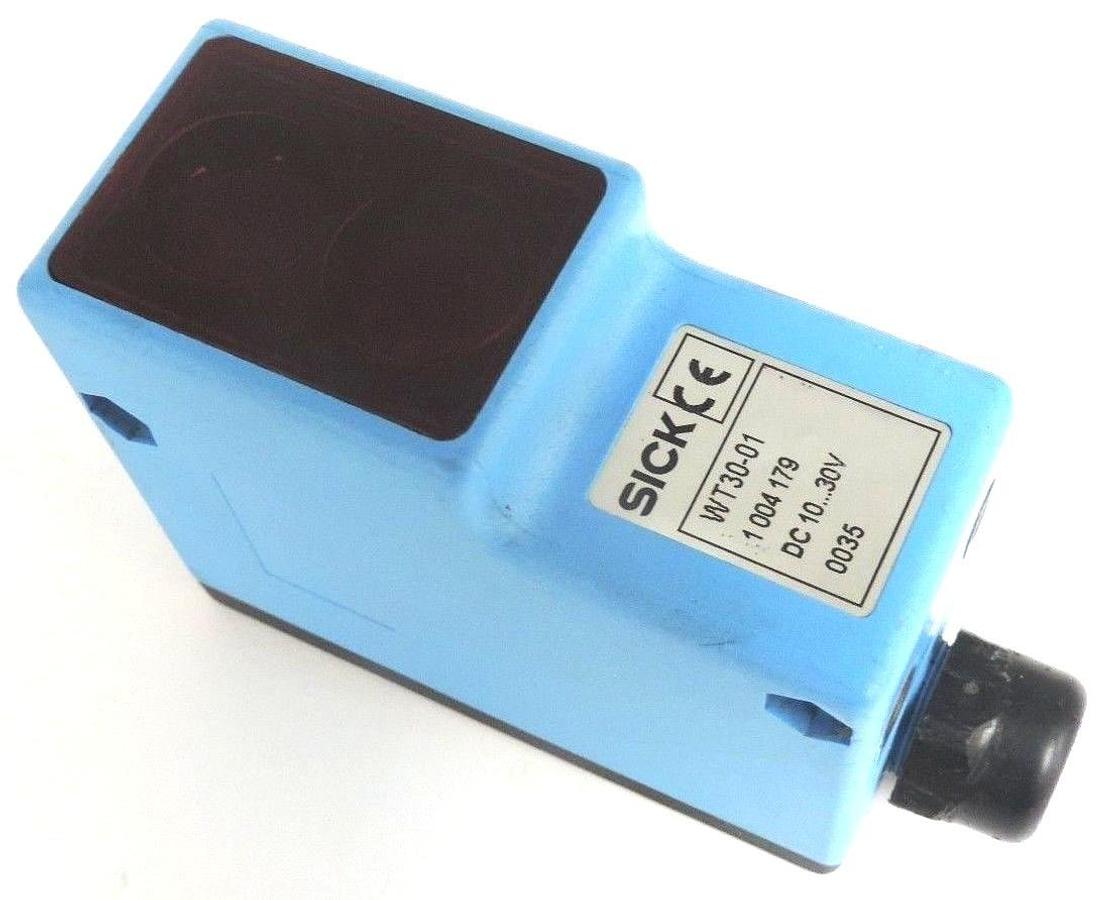 Used SICK WT30-01 OPTIC PHOTOELECTRIC 10-30V-DC SENSOR 3000MM RANGE