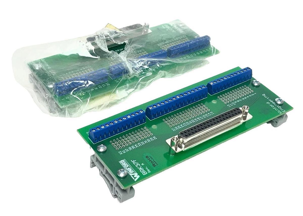 Lot of 2 Winford BRK37F DB37 Female Breakout Boards Screw Terminals - NEW