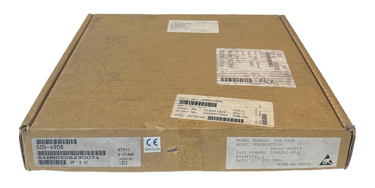 Used NEW SIEMENS TI 505-4908 / 2586241-0001 SIMATIC 8-PT RELAY OUTPUT MODULE NSMP