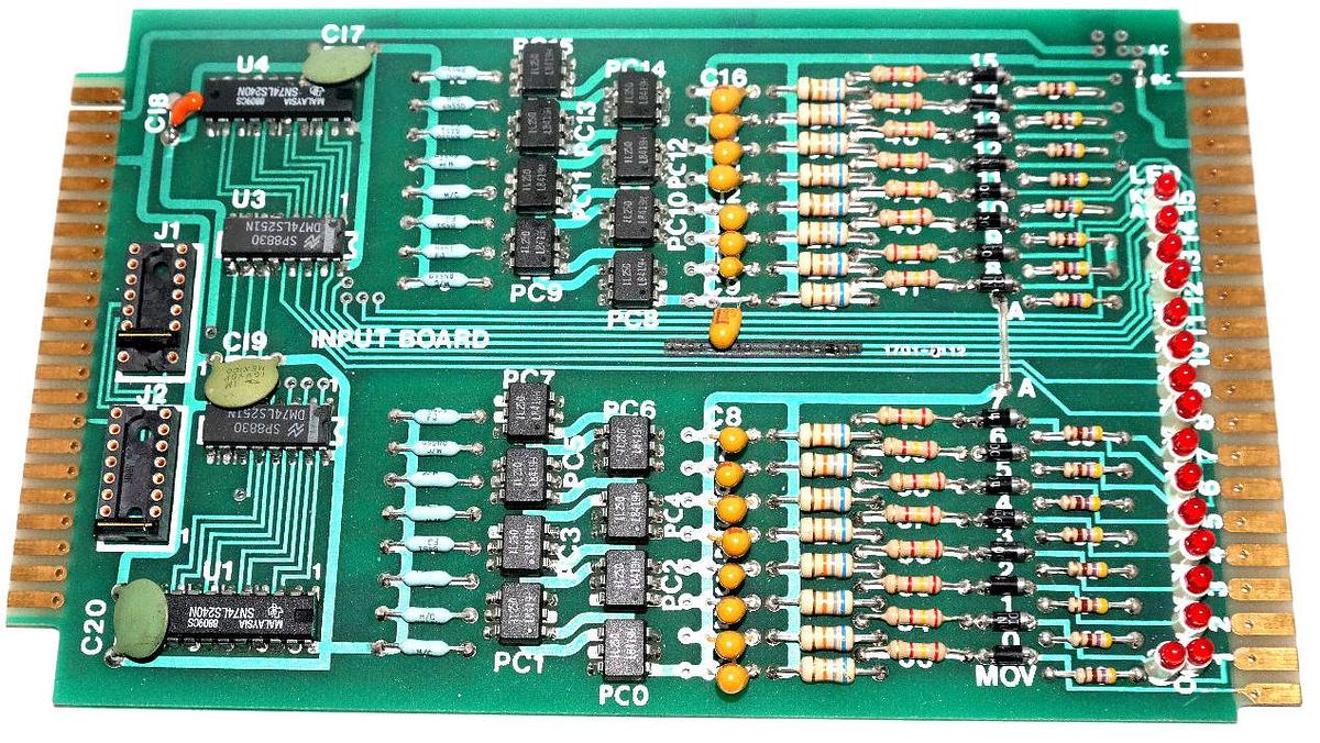 Used MCGILL 1701-7112 INPUT BOARD 17017112, PCB P/N Q6511, ASSY P/N: 1010 REV. F