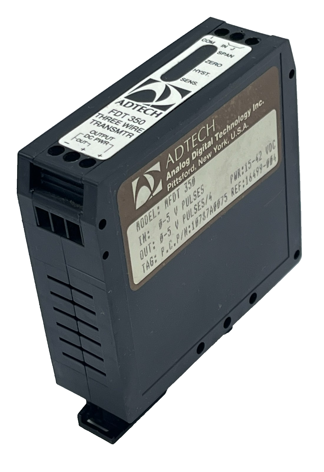 Used ADTECH MFDT-350 Frequency-to-DC Transmitter FDT-350 3-Wire Signal Converter