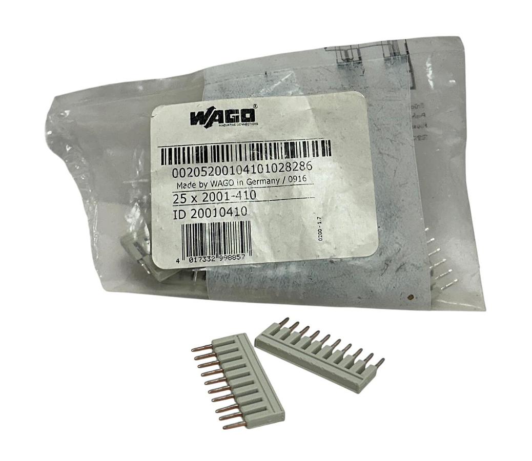 Used 21 WAGO 2001-410 / 2001410 TOPJOB S 10-WAY SIDE JUMPERS PUSH-IN SERIES 2001 NSMP