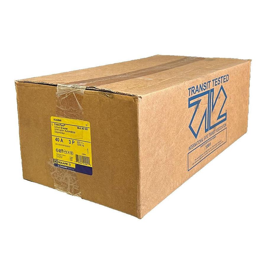 Used NEW SEALED SQUARE D HDA36040 PowerPact CIRCUIT BREAKER 40A 3P 600V 50/60Hz