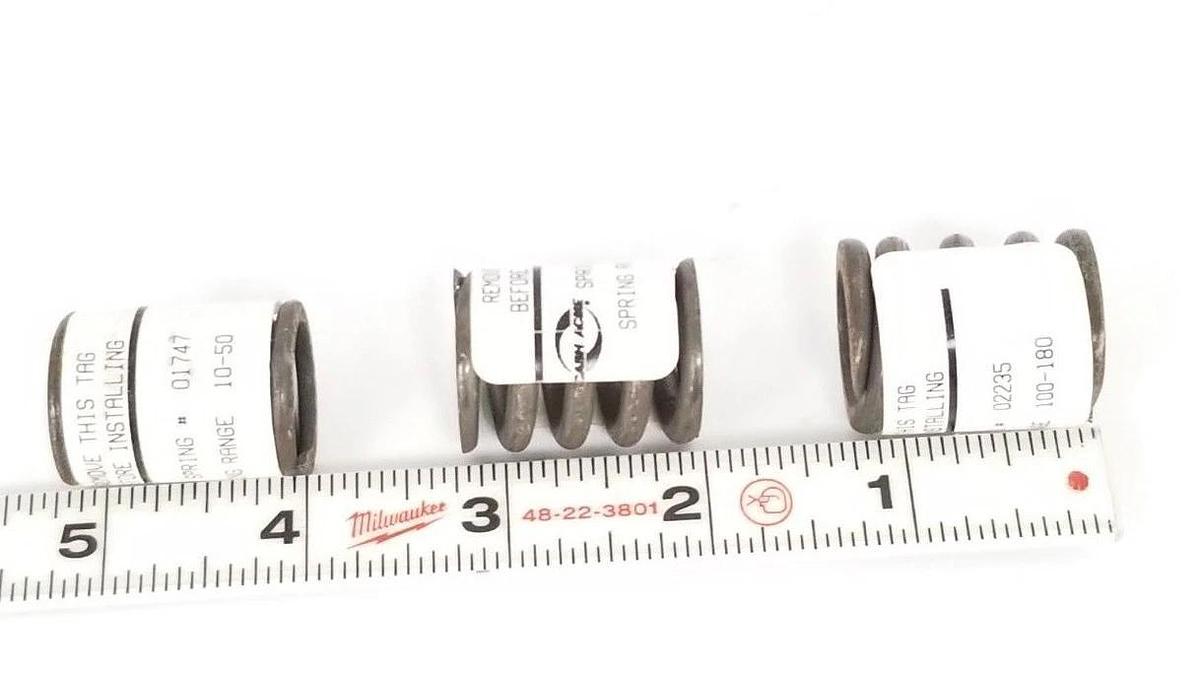 NEW CASH ACME 20334 PRESSURE SPRING SET 01747 10-50, 01748 30-90, 02235 100-180