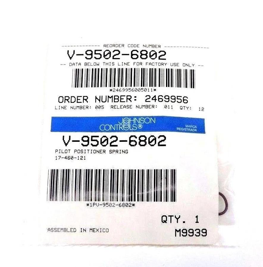 Used LOT OF 10 NIB JOHNSON CONTROLS V-9502-6802 PILOT POSITIONER SPRINGS V95026802